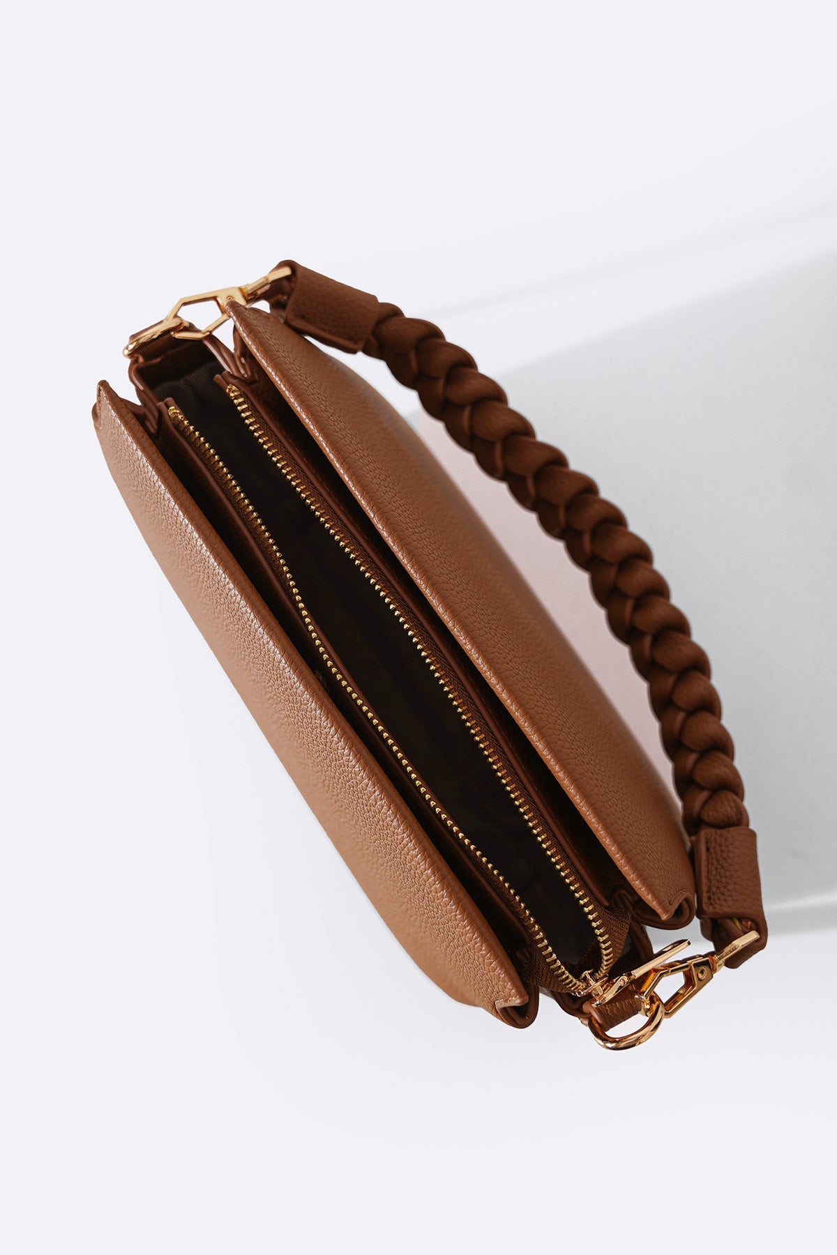 BRAIDED TOP HANDLE BAG