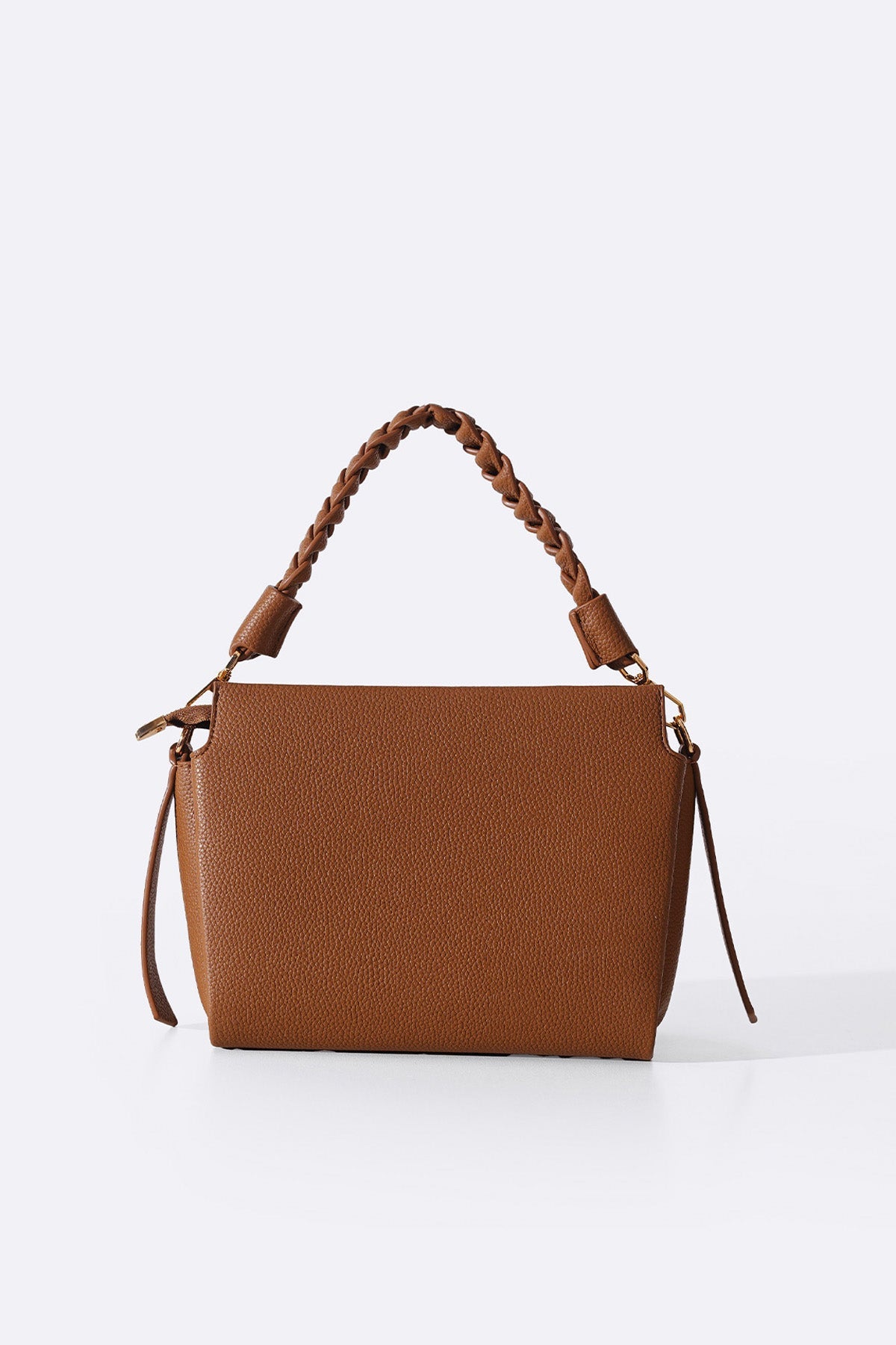 BRAIDED TOP HANDLE BAG