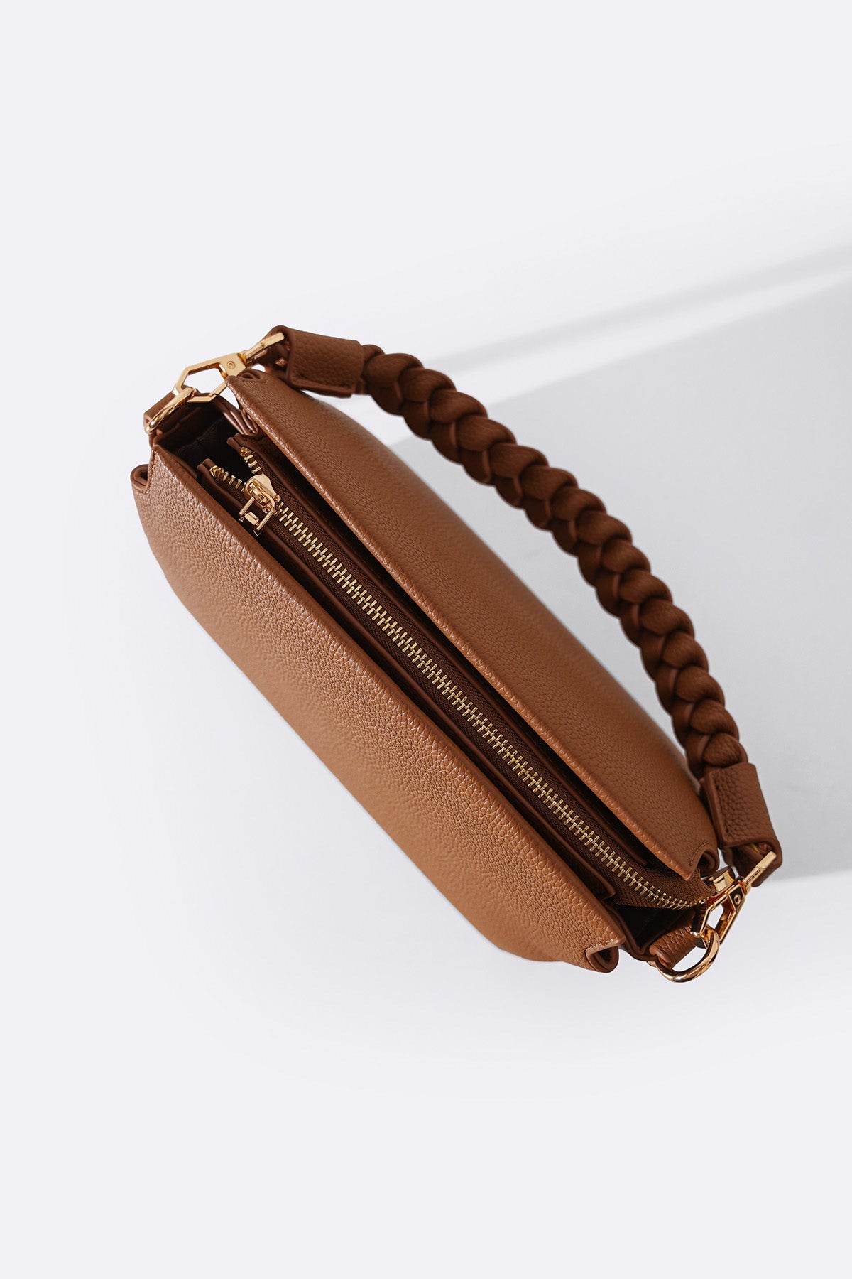 BRAIDED TOP HANDLE BAG