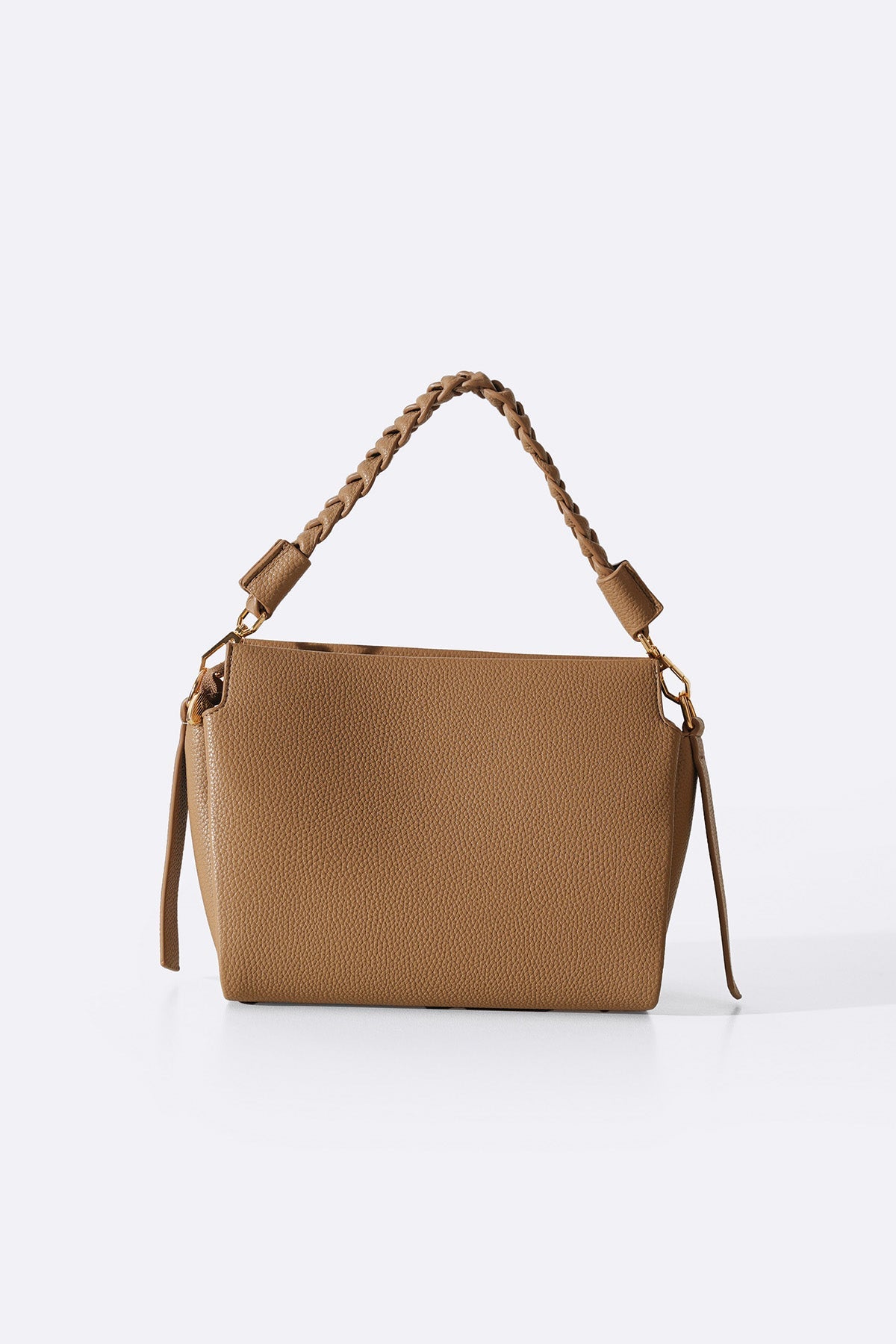BRAIDED TOP HANDLE BAG