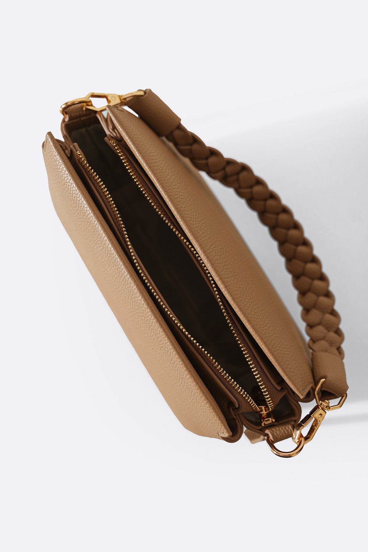 BRAIDED TOP HANDLE BAG