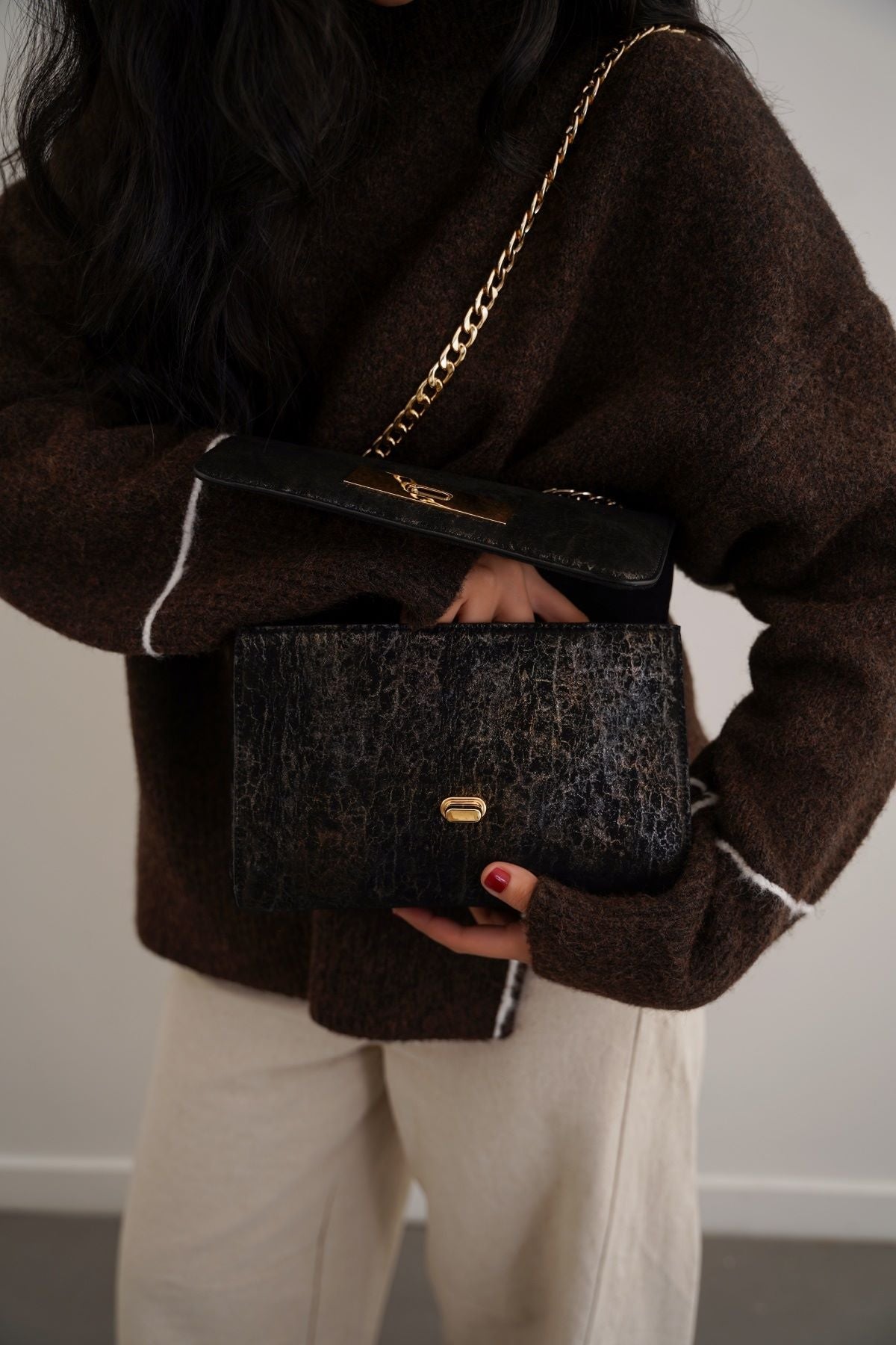 MIDNIGHT BAG IN GENUINE SUEDE