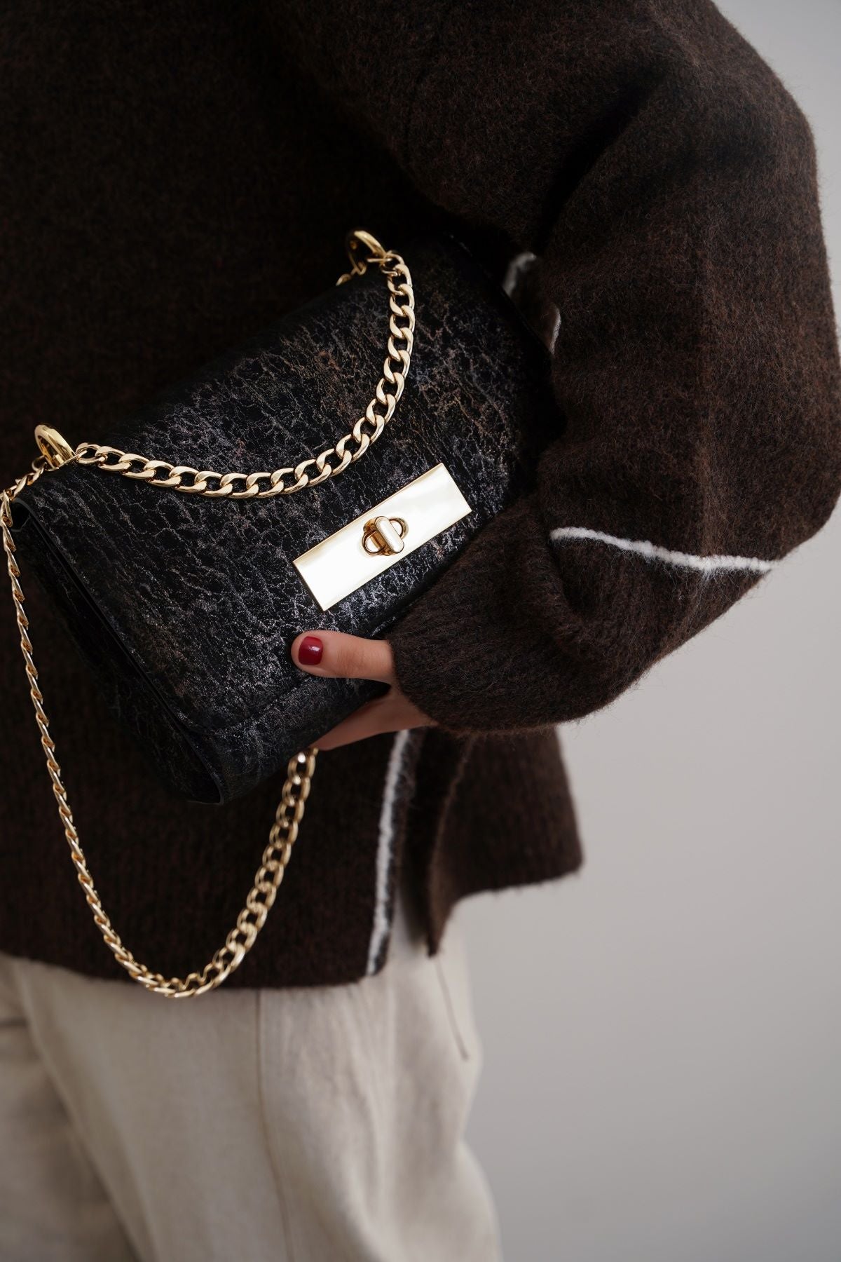 MIDNIGHT BAG IN GENUINE SUEDE